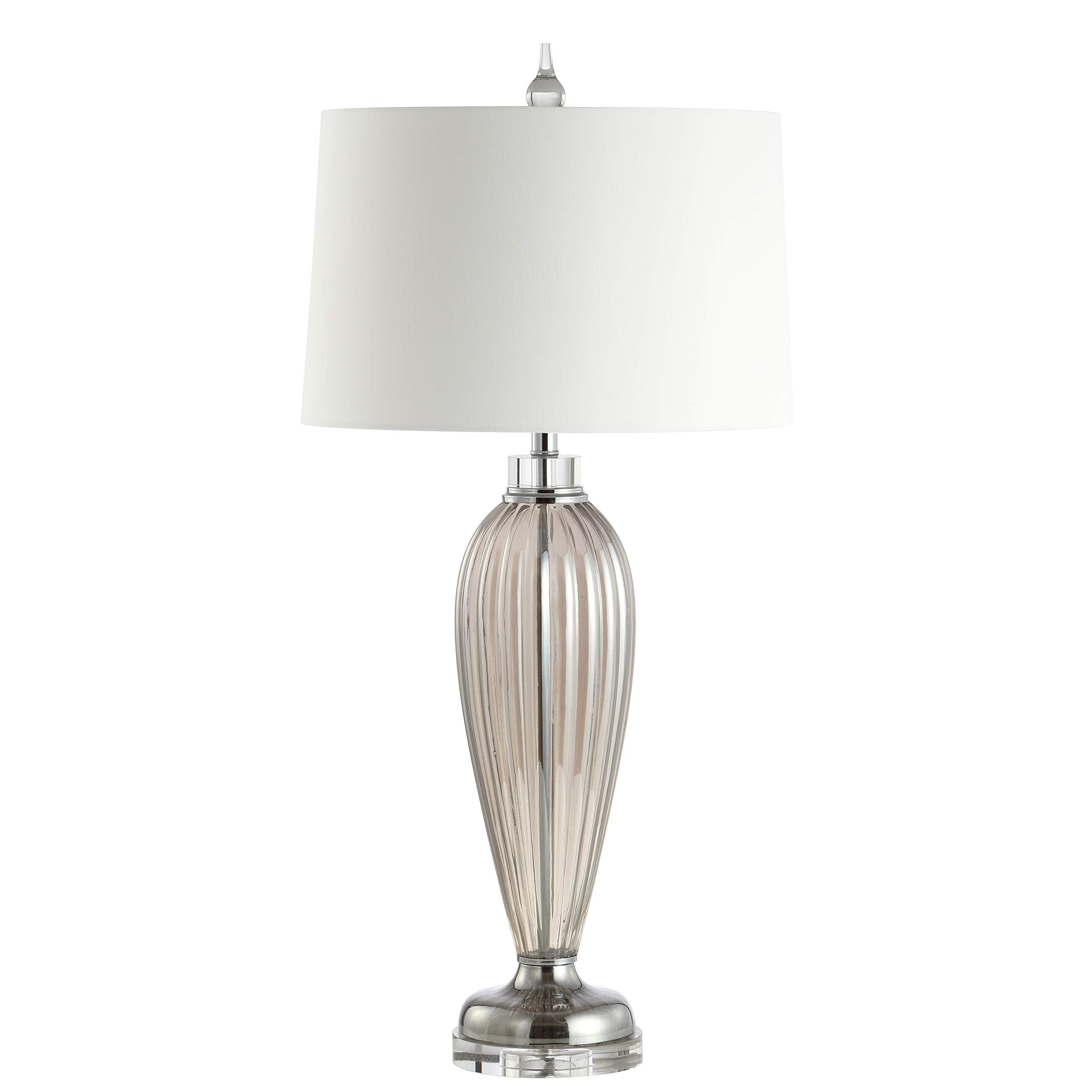 JYL2066A Julian 33.5" Glass/Crystal LED Table Lamp Traditional Bedside Desk Nightstand