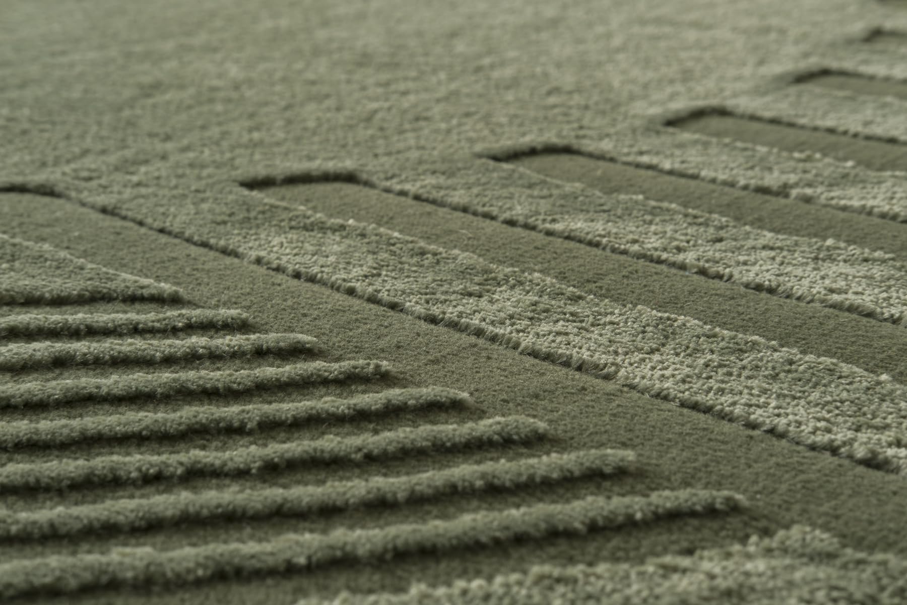 Revival Rugs Maru 8'x8' Washable Area Rug for Living Room Bedroom - 100% Recycled Oeko-TEX Certified, Medium Pile, Green