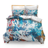 3PCS Comforter Cover Set with 2 Pillow Shams Lightweight Abstract Art Background