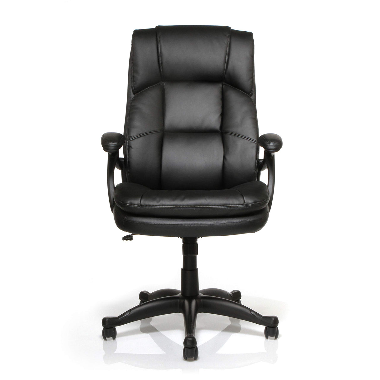 LLR59535 - Black Base High-back Leather Chair