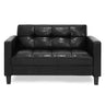 Brive Contemporary Tufted Faux Leather Loveseat/Sofa Couch for Living Room