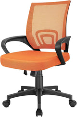 Office Ergonomic Desk Mesh Computer, Mid Back Swivel Task Executive Chair with Lumbar