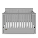 5-in-1 Convertible Crib with Drawer (Pebble Gray) – GREENGUARD Gold