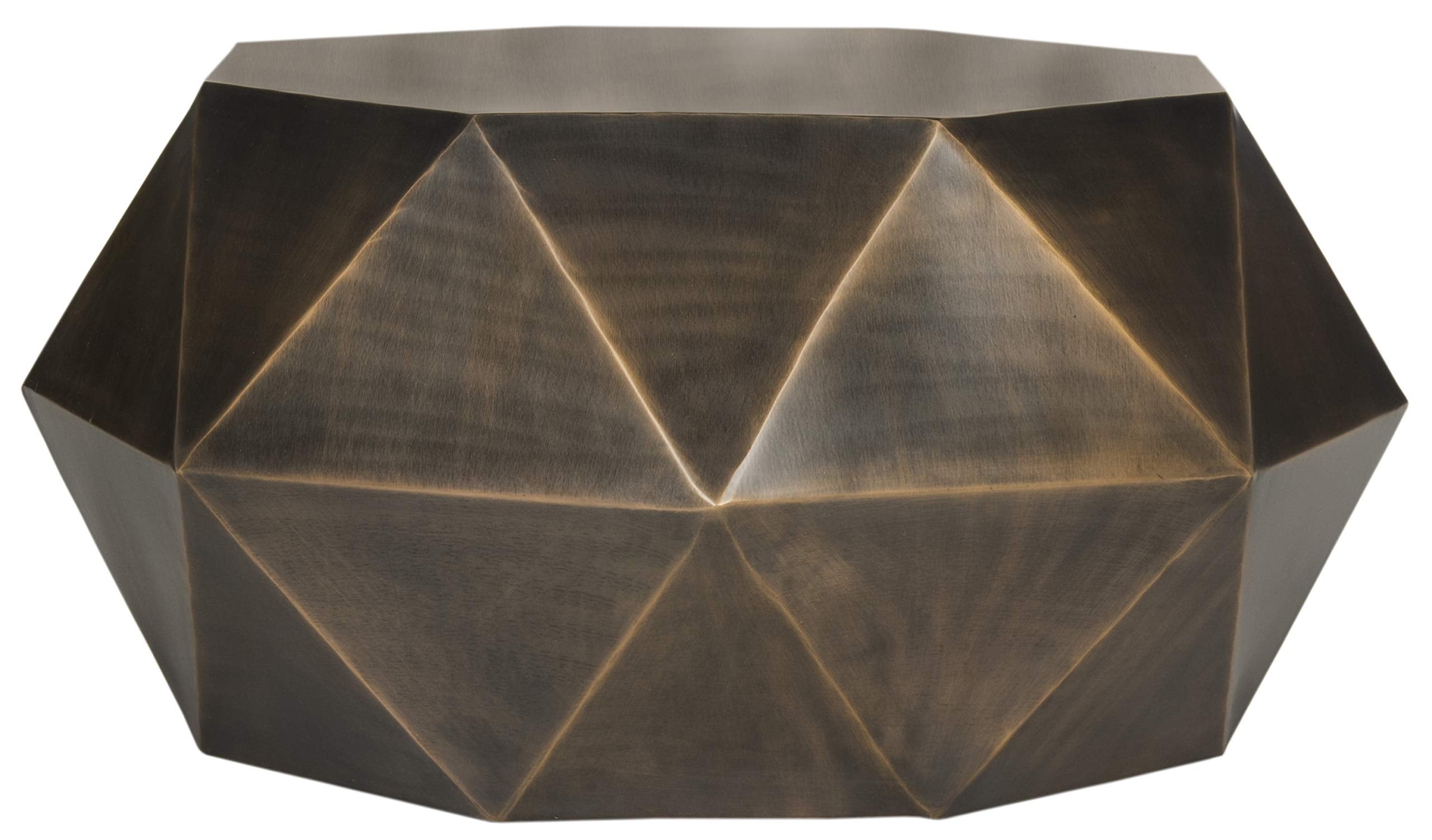 Home Collection Astrid Geometric Copper Faceted Coffee Table