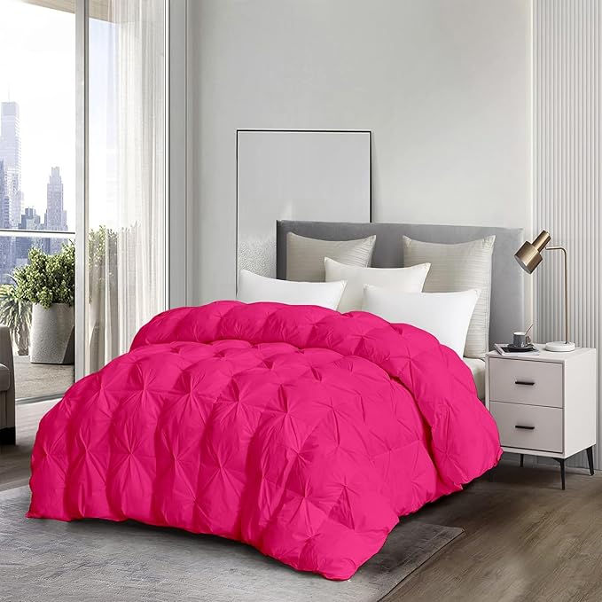 Luxurious All-Season Exquisite Pinch Pleat Design King Size 104 x 90 Down Alternative