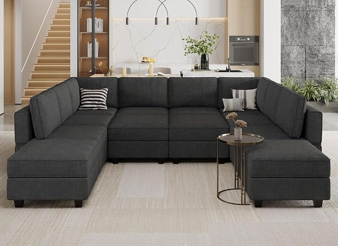 Modular Sleeper Sectional Sofa Couch Oversized U Shaped Sofa with Storage Convertible