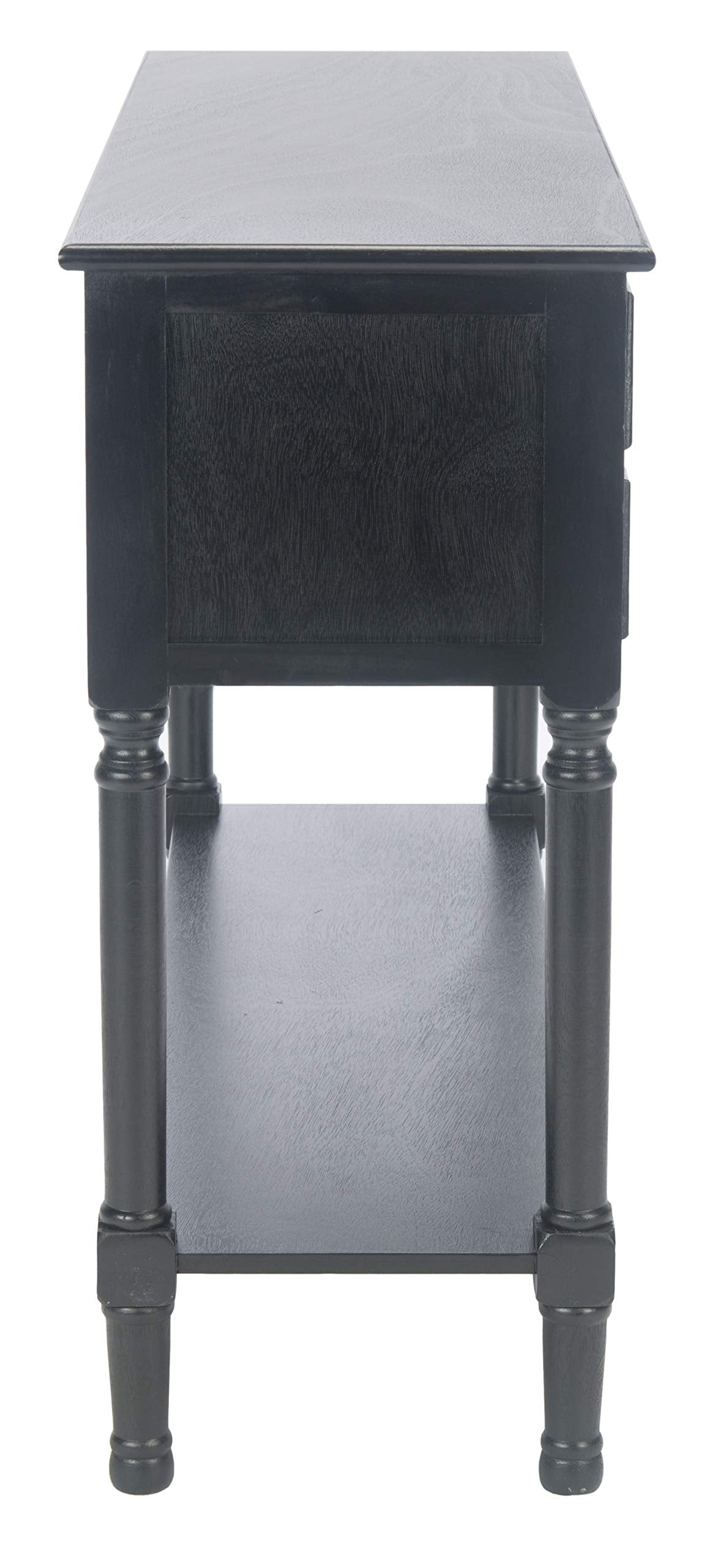 Safavieh Home Collection Haines Black 4-Drawer Bottom Shelf Console Table