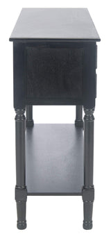 Safavieh Home Collection Haines Black 4-Drawer Bottom Shelf Console Table
