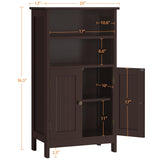 Bathroom Floor Cabinet, Free Standing Cabinet with Double Door and Inner Adjustable