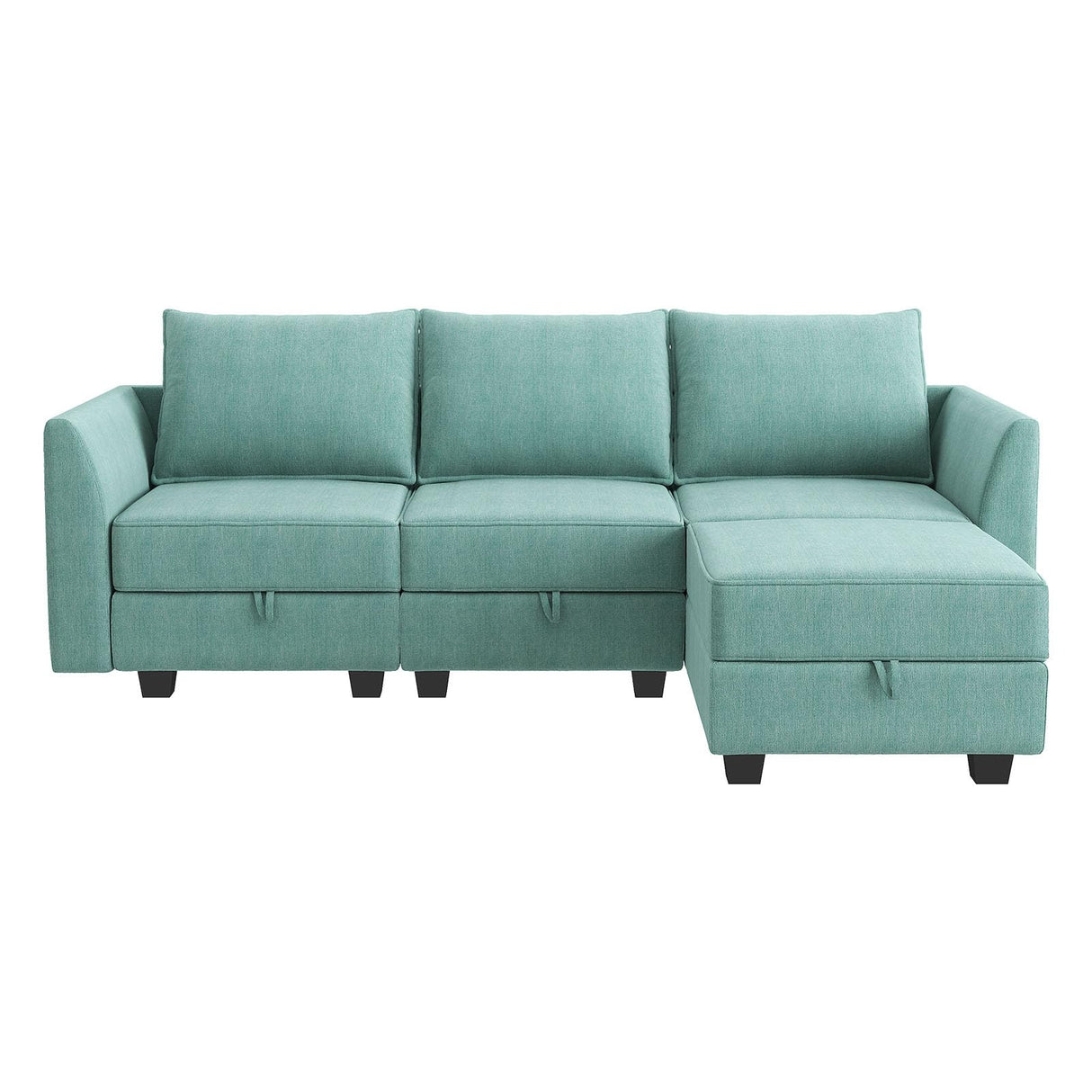 Reversible Sectional Sofa Couch, Modern Apartment L-Shaped Couch Modular Sectional
