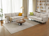 82" Chenille Couch Mid-Century Modern Design with Solid Wood Legs, Soft Cushions 3