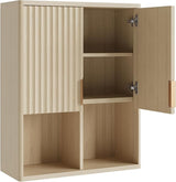 Fluted Bathroom Wall Cabinet Over The Toilet Storage, 23"x 29" Medicine Cabinet