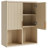 Fluted Bathroom Wall Cabinet Over The Toilet Storage, 23"x 29" Medicine Cabinet