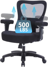 Big and Tall Ergonomic Office Chair 500LBS,Home Office Desk Chair for Heavy People