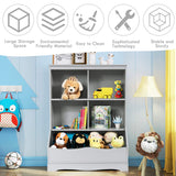 Storage Cabinet, Cubby Toy Organizer, 3 Shelf 4 Cube Units, Storage Bins Cubbies for Kids