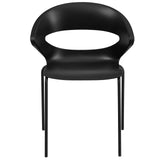 440 lb. Capacity Black Plastic Stack Office Side Chair