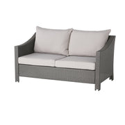 Antibes Outdoor Wicker Loveseat and Table Set