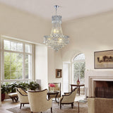 8-Lights Luxury Crystal Chandelier, 16 Inch French Empire Style Chandelier with K9