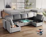 Modular Sectional Sofa, Convertible U Shaped Sofa Couch with Storage,