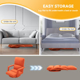 360° Swivel Floor Gaming Chair with Adjustable Backrest