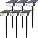 Solar Spot Lights Outdoor Waterproof, [12 Pack/4 Modes] Landscape Lighting Spotlights