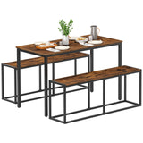 Dining Bench, 47.2 Inch Dining Table Bench, Industrial Style Kitchen Bench