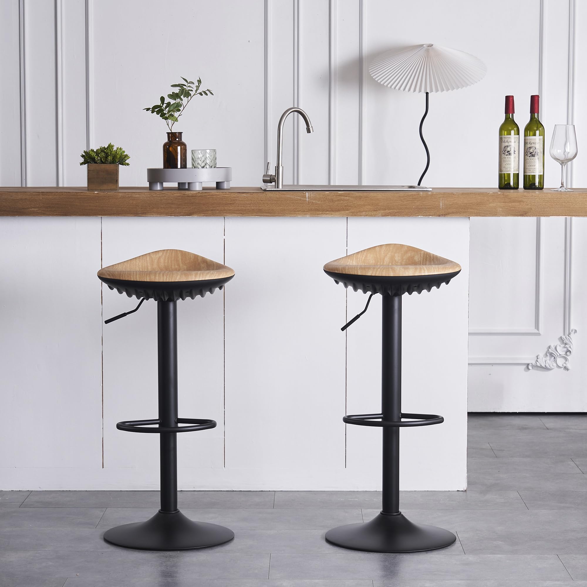 Bar Stools Set of 2 Seashell Counter Height Bar Stools Black Barstools