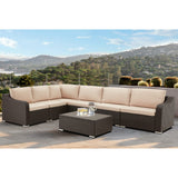 5-Piece Patio Furniture Set, Wicker Rattan Outdoor Chairs with Ottomans