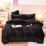 Fluffy Plush Duvet Cover Full Size, Luxury Shaggy Ultra Soft Bedding Set, 3 Pieces Warm
