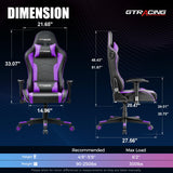 Gaming Chair with Bluetooth Speakers - Ergonomic Office Chair with Lumbar Support