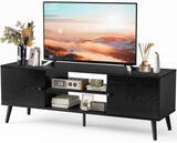 TV Stand for 55 60 inch TV, Modern Mid Century Entertainment Center with Storage,