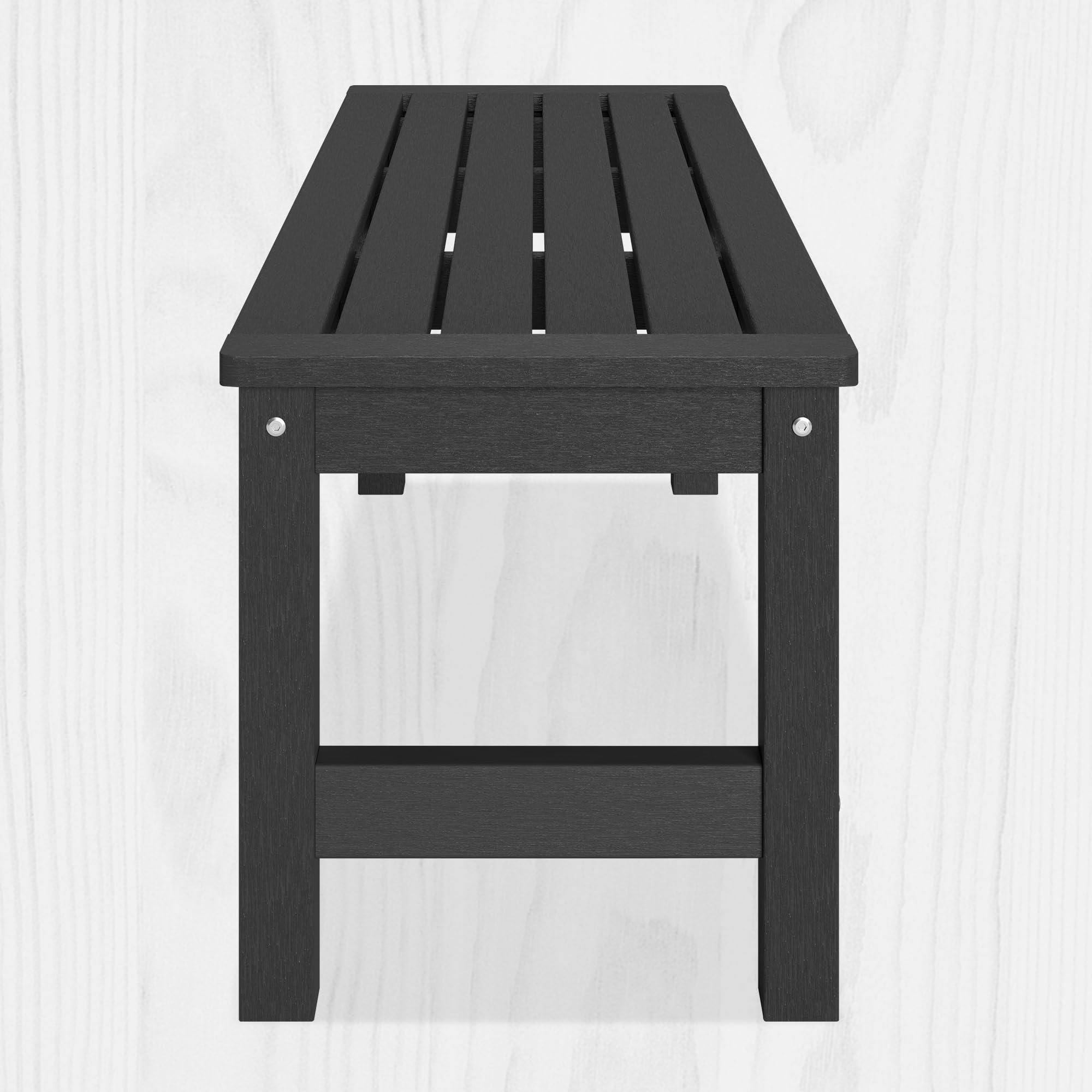 Outdoor Bench, 48’’ All Weather and Fade Resistant Knight Bench