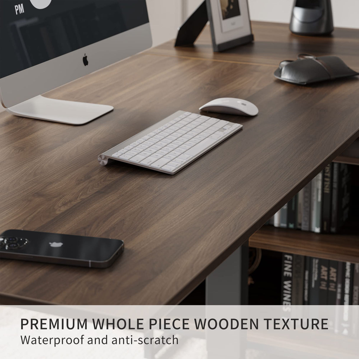 66 Inch Executive L Shaped Standing Desk with 2-Drawer File Cabinet