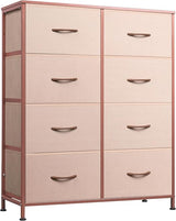 Fabric Dresser for Bedroom, Tall Dresser with 8 Drawers, Storage Tower with Fabric Bins