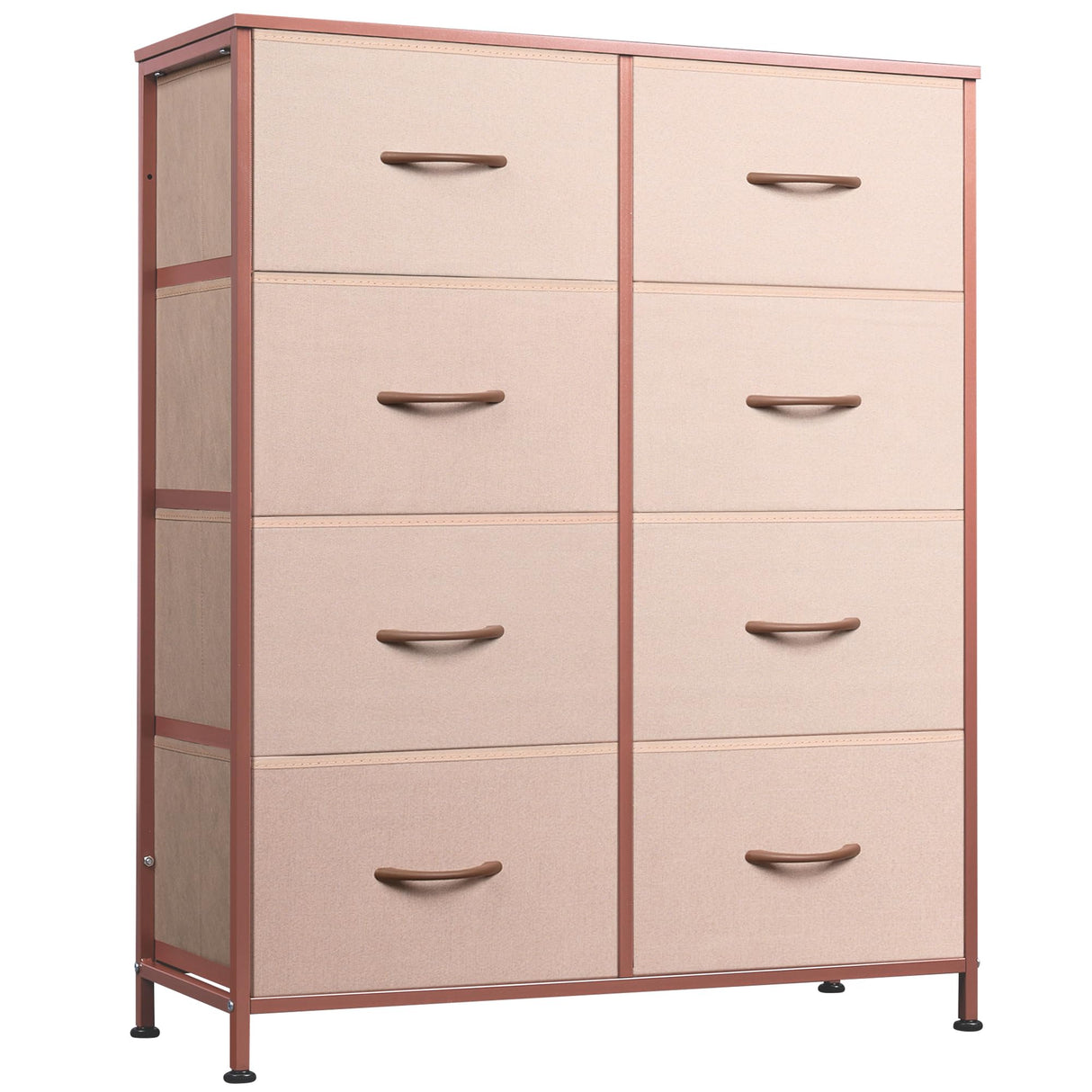 Fabric Dresser for Bedroom, Tall Dresser with 8 Drawers, Storage Tower with Fabric Bins