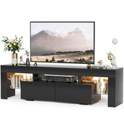 Modern Black LED TV Stand for 70-Inch Televisions with RGB Lighting