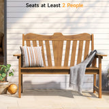 Outdoor Bench, 2-Person Weatherproof Garden Bench
