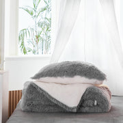 Luxury Faux Fur Shaggy Comforter Set Full/Queen Size