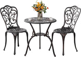 Bistro Set 3 Piece Outdoor, Bistro Table and Chairs Set of 2, All Weather Patio Bistro Set