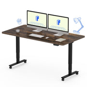 E6 Dual Motor 3 Stages Standing Desk 55x28 Inch Whole-Piece Board Electric Height Adjustable Desk Stand Up