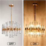 Modern Chandeliers,Crystal Chandelier,8 Light Round Pendant Light Width 19 inches