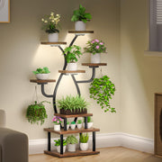 Plant Stand Indoor with Grow Light, 8 Tiered 48" Small Plant Shelf, Corner Plant Stand Stand