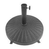 52 lb Round Heavy Duty Patio Market Rolling Umbrella Base Stand with Wheels