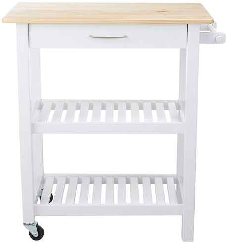 2 shelves Kitchen Island Cart with Storage