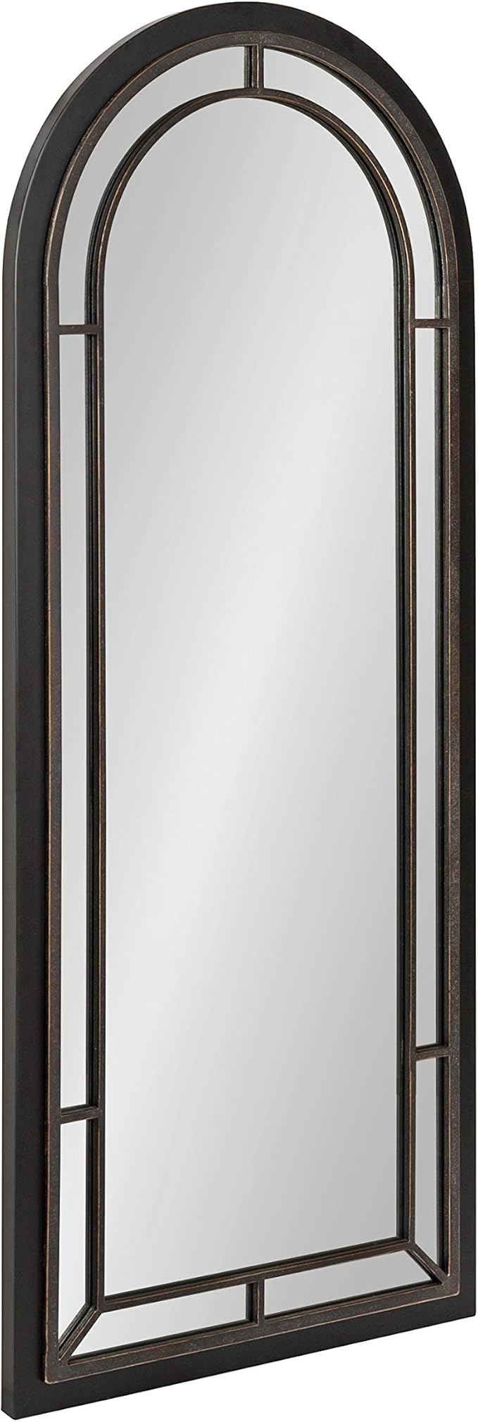 Kate and Laurel Audubon Farmhouse Wall Mirror, 24 x 36, Rustic Brown