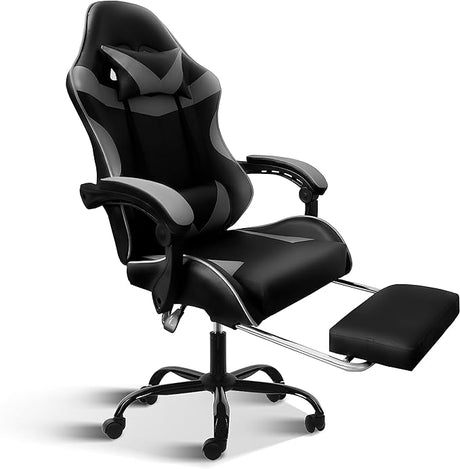 Ergonomic Backrest and Seat Height Adjustable Swivel Recliner Racing