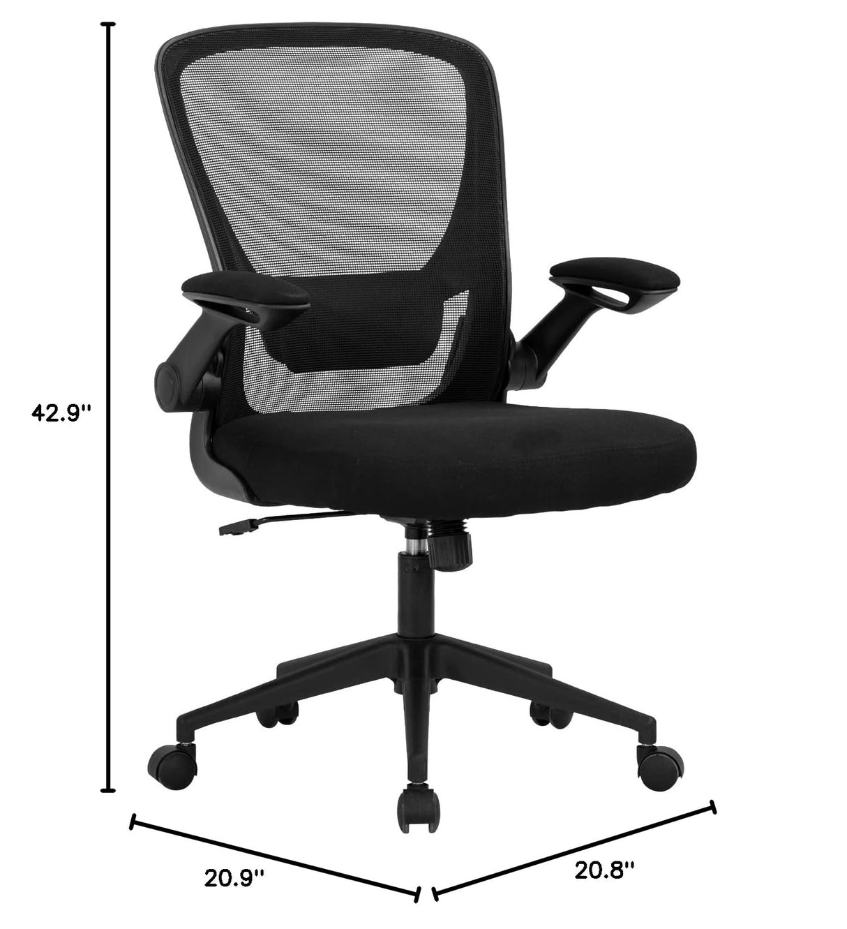 Ergonomic Desk Modern Rolling Executive Mesh Chair with Lumbar Support