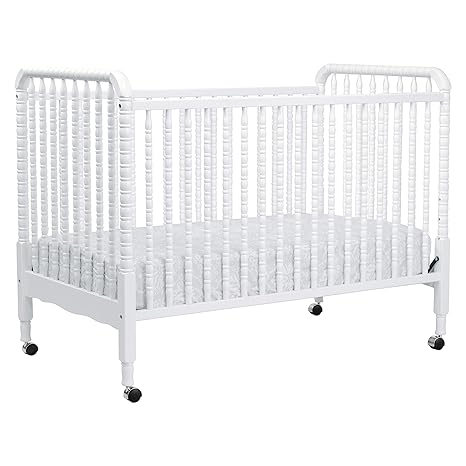 Jenny Lind 3-in-1 Convertible Crib in Honey, Removeable Wheels, Greenguard Gold