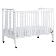 3-in-1 Convertible Crib in White, Removable Wheels, Greenguard Gold