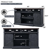 TV Stand for 80 Inch TVs, 39" Tall Entertainment Center w/Storage Cabinets and Sliding